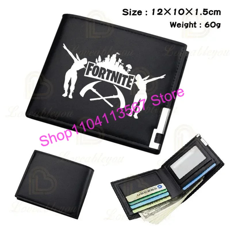 Fortnited Anime Figures Wallet Victory Royale PU Leather Purse Coin Holder Money Clutch Wristlet Cover Wallet Card Holder