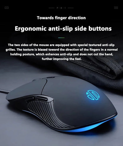 Mouse cablato USB INPHIC B1 silenzioso da ufficio e gaming per PC e laptop