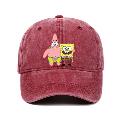 Fashion Cute SpongeBobs Baseball Cap Movie Cartoon Role Adult Men Women Sport Casual Sunshade Adjustable Anime Peaked Mesh Hat