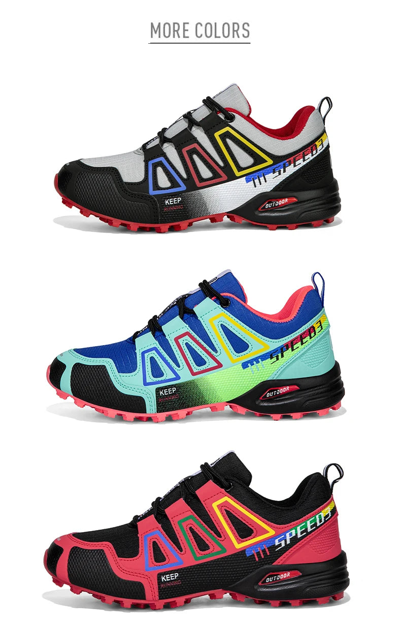 Unisex Outdoor Hiking Shoes Lace-Up Non-Slip Lightweight Men Tactical Training Sports Shoes Women Lockless Casual Cycling Shoes