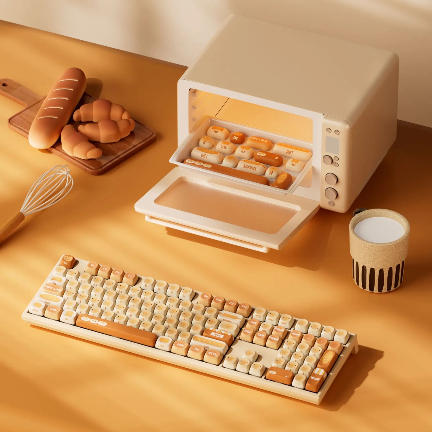 Akko MonsGeek MG108B Bun Wonderland kabellose mechanische Tastatur MOG-Profil RGB 108 Tasten Full Size Hot Swap USB / 2.4G / BT 5.0