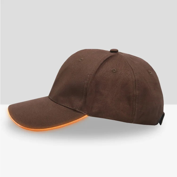 Fiber Optic Cap LED Hat with 7 Colors Luminous Glowing EDC Baseball Hats USB Charging Light Up Caps Performance Led Cap