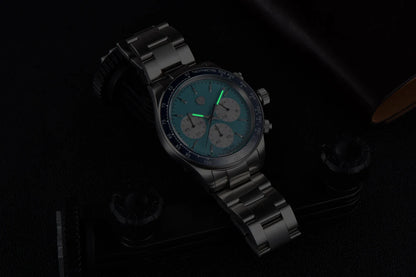 Vyriški laikrodžiai „Rolls Timi Panda“ – kvarcinis chronografas, prabangus modelis, safyro stiklas su antirefleksine danga, atsparus vandeniui, sportiškas stilius