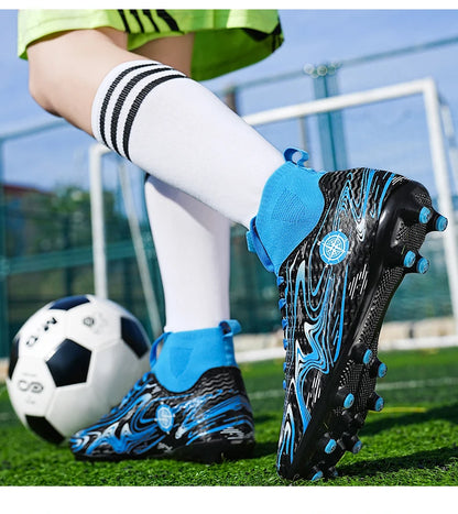 Chuteiras de Futebol Profissionais para Homem, com Pitons, Antiderrapantes, Respiráveis e Confortáveis, para Treino e Jogo, para Rapazes, Relva Natural e Sintética