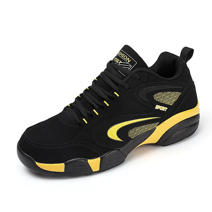 Sneakers da uomo taglie forti con color block di tendenza, comode, antiscivolo, con lacci, scarpe casual resistenti per attività outdoor maschili