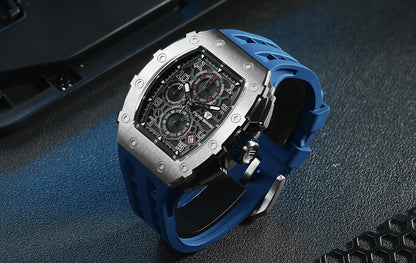 Reloj TSAR BOMBA New TB8204 para hombre, cronógrafo de cuarzo japonés, resistente al agua 50M, reloj de pulsera deportivo de moda, reloj masculino de lujo, regalo para hombre