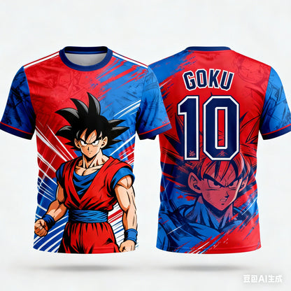 2026 Summer Dragon Ball T-Shirt 3D Print Goku  Manga Style Oversized Loose Breathable Gym Streetwear Unisex Tee for Adults Kids