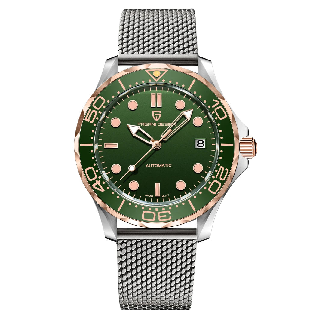PAGANI DESIGN 2026 Nuevo V2 Waves 200M Reloj de buceo para hombre, reloj automático de lujo y moda para hombre, cristal de zafiro AR, reloj de pulsera para hombre