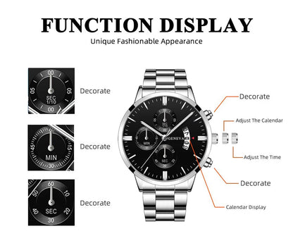 Fashion Men Watch Luxury Calendar Quartz Wrist Watch Business Watches Man Clock Male Bracelet Wristwatch