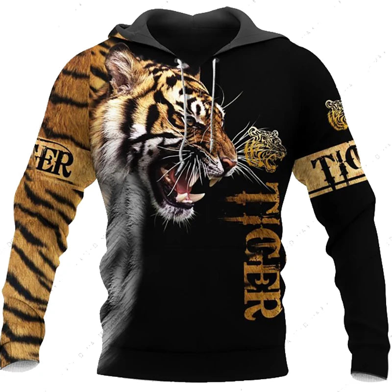 Fashion Frühling Herbst Wolf-Tier Herren-Hoodie 3D-Allover-Print Sweatshirt Unisex Pullover Freizeitjacke Streetwear-Mantel 4XL