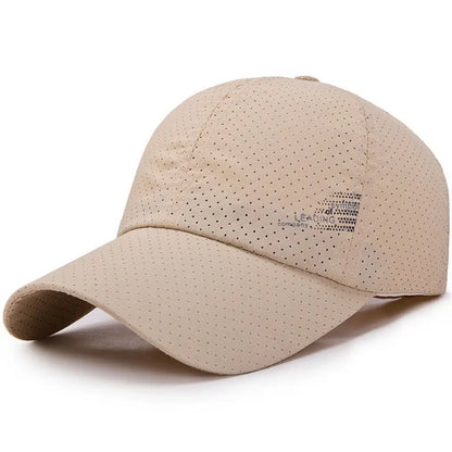 Quick Dry Baseball Cap Outdoor Sports Mesh Breathable Hat For Men Portable Hiking Fishing Sunbonnet Golf Adjustable Cap