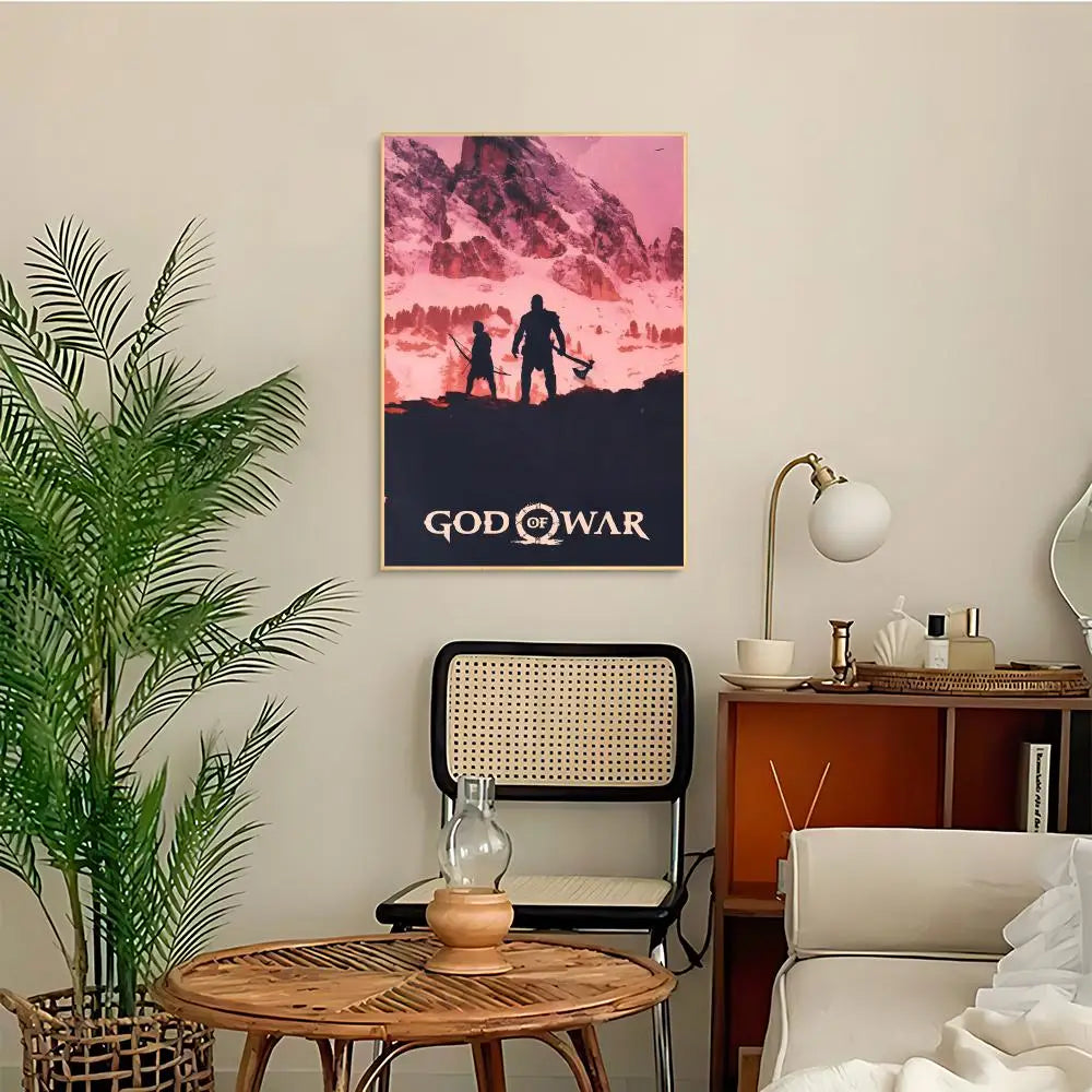 Mythic G-God of War RagnarokS Poster Stylish Art Poster Wall Decor for Living Room Bedroom Office Hotel Home Interior