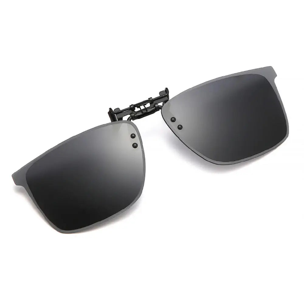 New Arrival Polarized Flip-up Clips Sunglasses for Myopia glasses, Retro Big Size Square Al-Mg glass Clip-on Sunglass Clip C3167