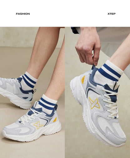 Xtep Casual Shoes For Men Summer Durability Men's Sports Shoes Wear-Resistant Lace Up Non-Slip Outdoor Shoes 876219320026