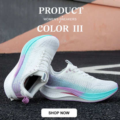 Baasploa Men Running Shoes Professional Training Women Carbon Plate Mesh Breathable Sneakers Male Lightweight Unisex Sport Shoes