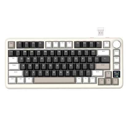 ATTACK SHARK X85 Pro 75% Mechanical Keyboard Wireless RGB Gaming Keyboard with Display Screen, Knob Control, Hot Swappable Gasket Mount, Bluetooth, 2.4GHz & Wired