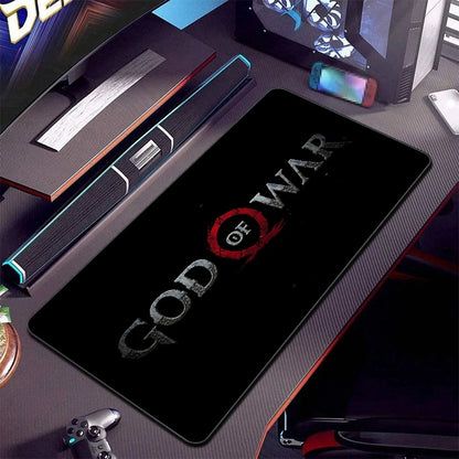 Game God of War Mouse Pad Anime Game Mousepad Computer Keyboard Desk Pads Office Carpet Laptop Mausepad Non-slip Base Deskmat