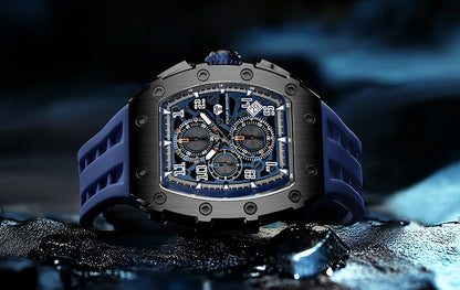Reloj TSAR BOMBA New TB8204 para hombre, cronógrafo de cuarzo japonés, resistente al agua 50M, reloj de pulsera deportivo de moda, reloj masculino de lujo, regalo para hombre