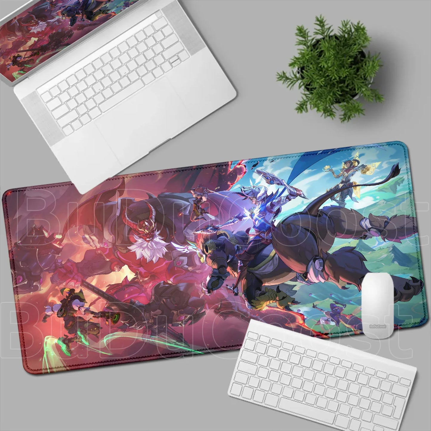 Tapete de rato gaming Overwatch Anime Girl grande XXL com impressão HD, base para teclado de computador, portátil e escritório, tapete de secretária em borracha macia 900x400 MM
