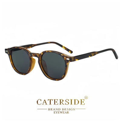 Caterside Polarized Round Sunglasses Men TR Frame Core Insert Leg Sun Glasses Women Set Retro Driving Fishing Punk Eyewear UV400
