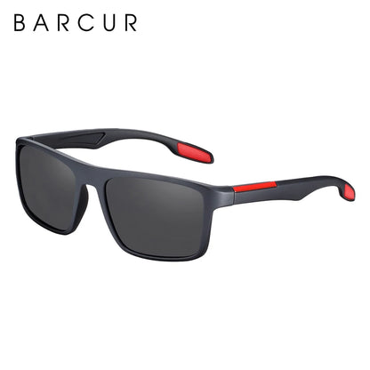 BARCUR Polarized Sunglasses Men TR90 Ultralight Vintage Sun Glasses for Women Square Eyewear oculos lunette de soleil femme