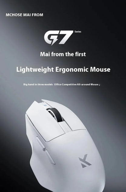 NEW G7 PRO Gaming-Maus, kabellos mit drei Modi, Bluetooth, ergonomisch und leicht, individuell anpassbare PC- und Büro-Gamer-Zubehörmaus