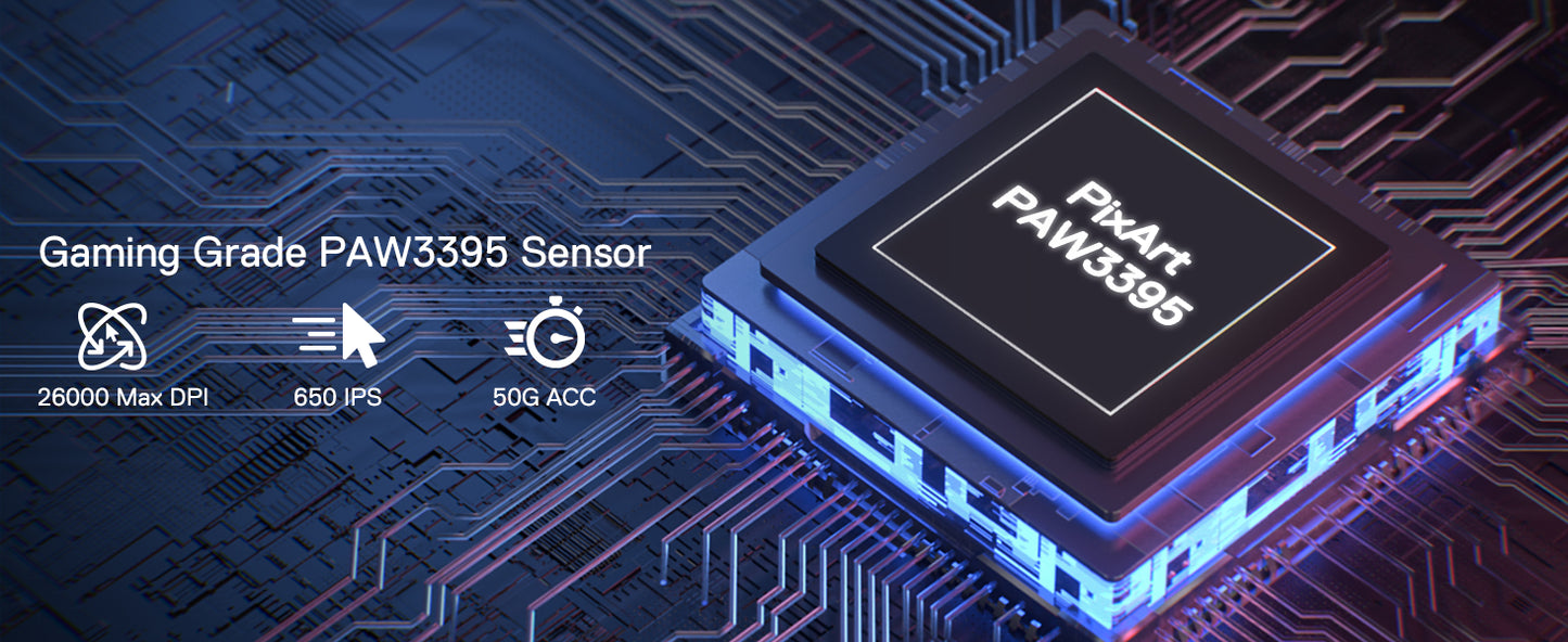 Ratón gaming inalámbrico Redragon M991, 26000 DPI, 3 modos, 9 botones macro, retroiluminación RGB, negro