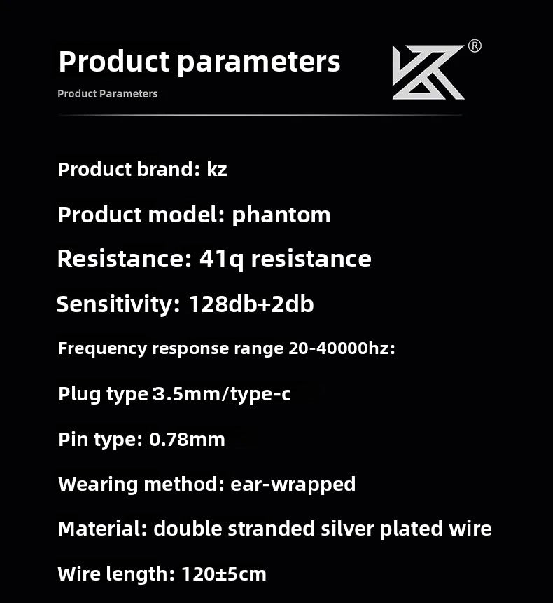 KZ Phantom HiFi Gaming Earphones – Professional Wired In-Ear Gaming Headphones with Custom Tuning Switch, DSP Sound Card, High-Fidelity Audio & Competitive Gaming Sound